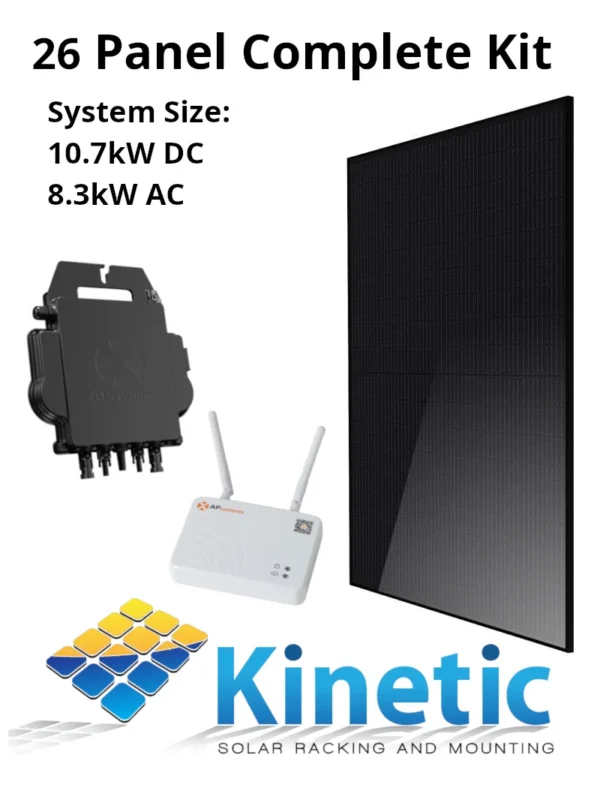 26 Panel (10.7kW) Complete DIY Solar Kit